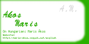 akos maris business card