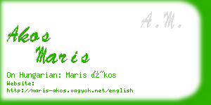 akos maris business card